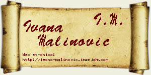 Ivana Malinović vizit kartica